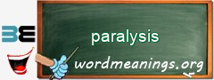 WordMeaning blackboard for paralysis